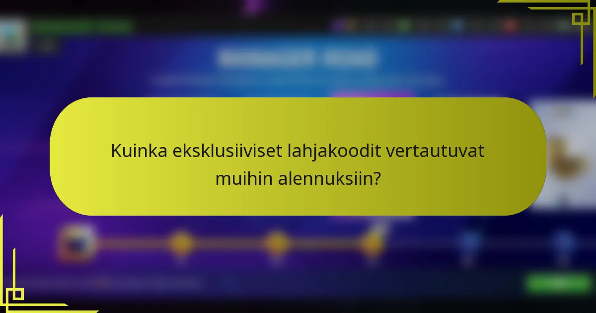 Kuinka eksklusiiviset lahjakoodit vertautuvat muihin alennuksiin?